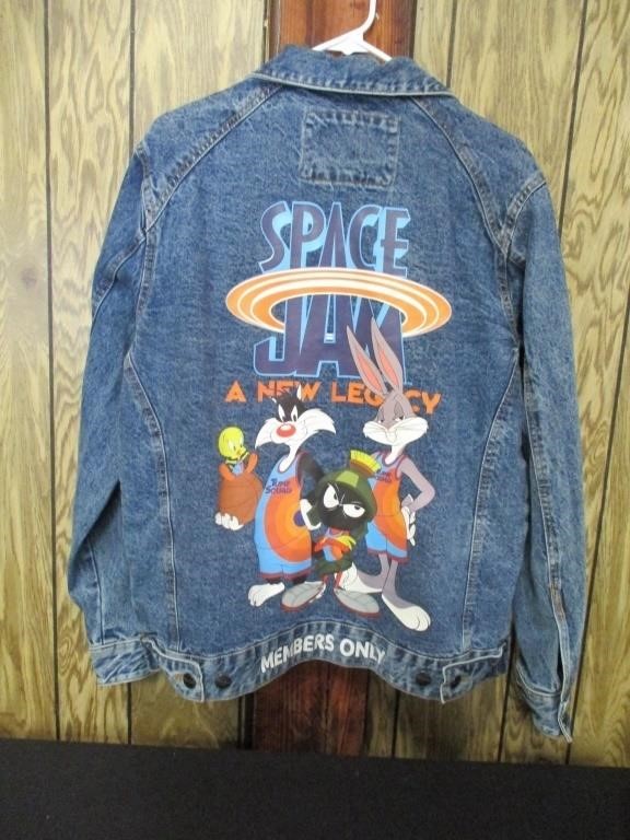 Looney Toons Space Jam Denim Jacket, Sz L