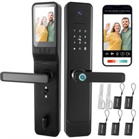 Copkim 4 in 1 Smart Door Lock with Video Camera a