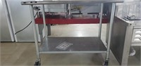 2-Tier Stainless Steel Rolling Equipment Station