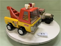 Japan Ice Cream tin truck & Buddy L Tow Truck