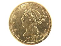 1901-S $5 Gold Half Eagle
