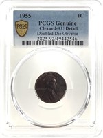 1955 Double Die Obverse  Lincoln PCGS AU58