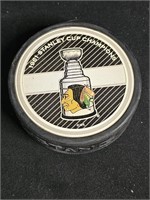 NHL Hockey Puck Chicago Blackhawks 1961 STANLEY