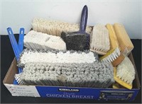 Group of brushes and sponges
