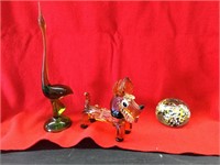 3 Misc Glass Figurines