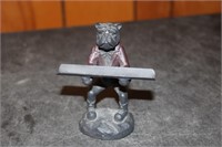 Bulldog cast iron pen holder