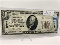 1929 $10 Bill San Francisco, Calif.
