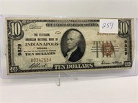 1929 $10 Bill Indianapolis IND