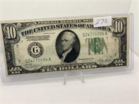 1928 B$10 Bill