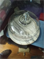 Marble Cheese Board with Glass Dome