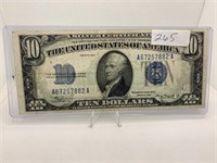 1934 $10 Bill Blue Seal