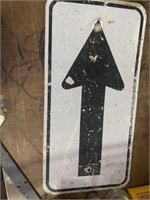 Metal arrow sign