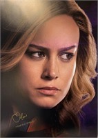 Autograph Avengers Endgame Brie Larson Poster