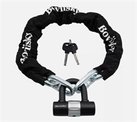 Boviisky Bike Chain Lock & Key 3' X 12mm Thick - N