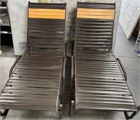 11 - LOT OF 2 MATCHING PATIO LOUNGERS