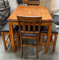 11 - DINING TABLE W/ 2 CHAIRS & 4 STOOLS