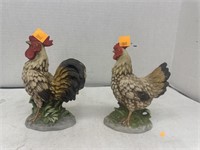 2 cnt Decorative Chickens