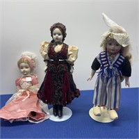 Porcelain Dolls 3 Pcs