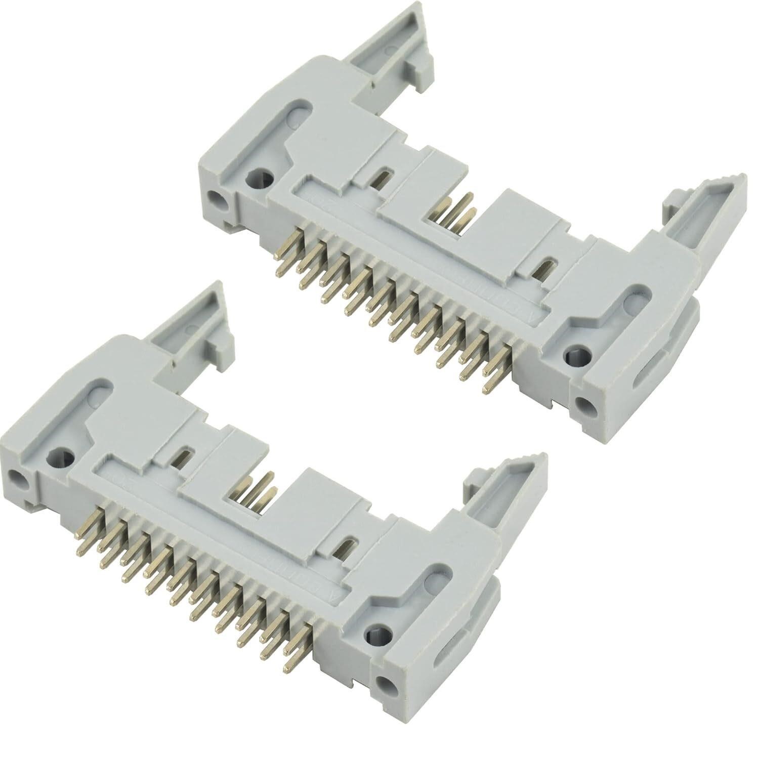 2pcs DC2-20P 2X 10 Pin IDC Connector  2.54mm Pitch
