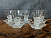 Set Of Five (5) Lalique Bourgueil Cordial Glasses