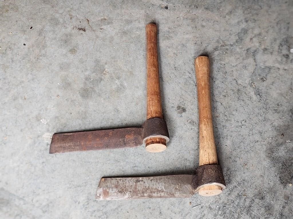 2 Wooden Handle Froes