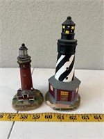 2 Lighthouse Figurines