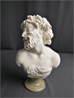 Carved Alabaster and Marble Bacchus Statue . Bussi