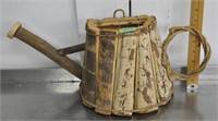 Wood watering can decor