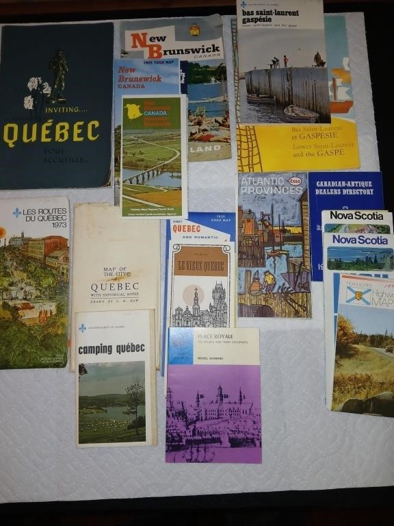 Assorted Maps and Travel Guides Canada Quebec