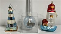 Vtg Lighthouse Ornaments