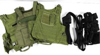 (3) Tactical Vests, (3) Duty Belts w/Accessories