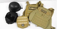 Lot (2) Tactical Vests w/Ranger Patches,