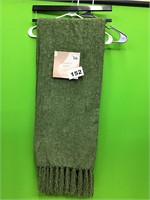 50” x 60” Green Chenille Throw Blanket