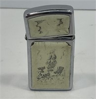 1986 Zippo w/ Whale & Ship, Untested