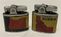 2 Vintage Wales Lighters -Idaho & Oregon