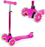 Kids Mini Kick Scooter Toy w/ Light-Up Wheels