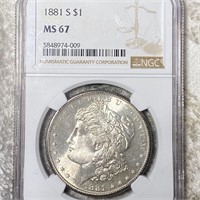 1881-S Morgan Silver Dollar NGC - MS67