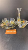 Vintage Floral Glassware