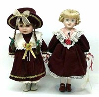 (2) Vintage Fred Meyer Porcelain Dolls
