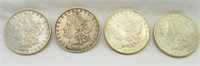 4 Morgan Silver Dollars 1879, 1880, 1884 O &1901 O