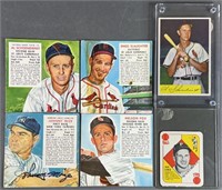 6pc 1950s Baseball HOF Cards w/ Johnny Mize Signed