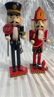 Firefighter and Policeman Nut Cracker.