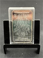 A Fireman's Prayer 10 G Silver Bar