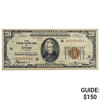 FR. 1870-G 1929 $20 FRBN CHICAGO, IL VF