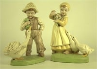 Boy & Girl Ceramic Figurines