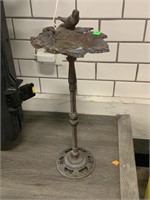 Vtg Small Cast Iron Bird Bath