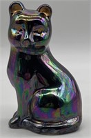 Iridescent Glass Cat Figurine