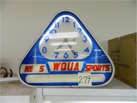 WQUA News & Sports Triangular Style Neon Electric-