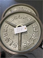 (2) 45 lbs Metal Weight Plates