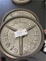 (2) 45 lbs Metal Weight Plates